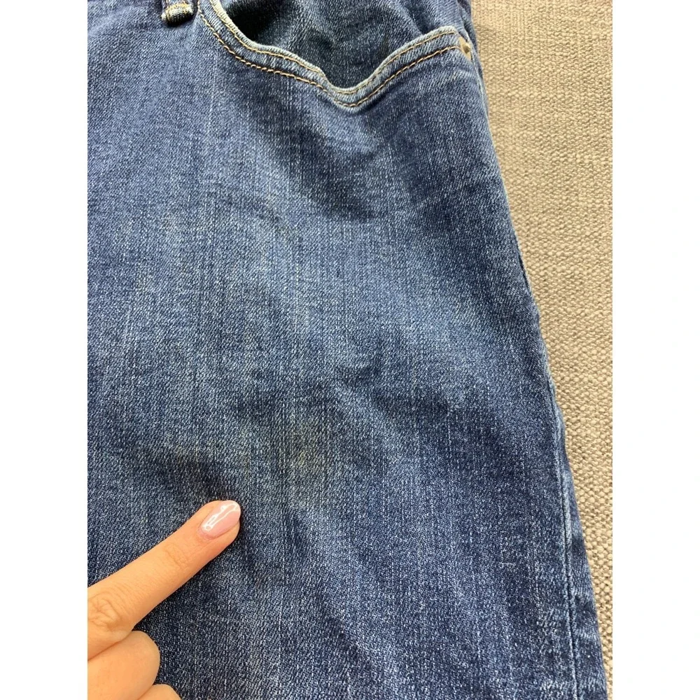 Levi's 513 Jeans Men 38x30 Blue Denim Medium Wash Slim Fit Straight Leg Mid Rise